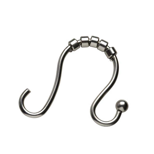 Zenna Home® NeverRust Nickel Double Roller Shower Curtain Hooks - 12 Count 3 Zenna Home® NeverRust Nickel Double Roller Shower Curtain Hooks - 12 Count