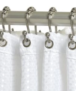 Zenna Home® NeverRust Nickel Double Roller Shower Curtain Hooks - 12 Count 7 Zenna Home® NeverRust Nickel Double Roller Shower Curtain Hooks - 12 Count -Zenna Home || Shutters By Design || Mustee Sales SS97ALBNL ALT2