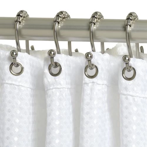 Zenna Home® NeverRust Nickel Double Roller Shower Curtain Hooks - 12 Count 5 Zenna Home® NeverRust Nickel Double Roller Shower Curtain Hooks - 12 Count - Image 3