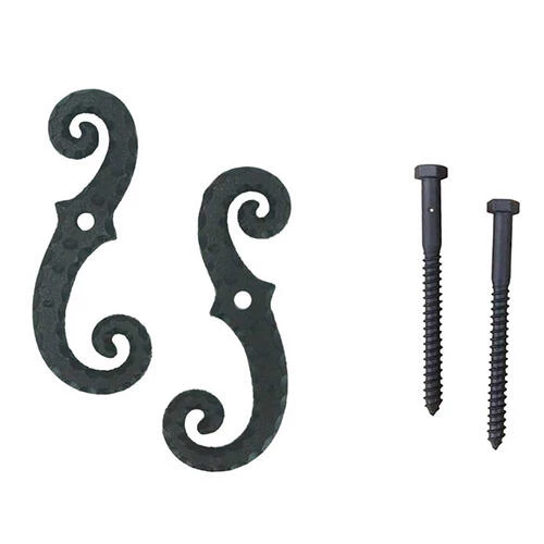 Shutters By Design Scroll Powder Coated Cast Iron Shutter Dog With Lag - 2 Pack 3 Shutters By Design Scroll Powder Coated Cast Iron Shutter Dog With Lag - 2 Pack