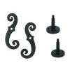 Shutters By Design Scroll Cast Iron Post Mounted Shutter Tiebacks - 2 Pack 2 Shutters By Design Scroll Cast Iron Post Mounted Shutter Tiebacks - 2 Pack -Zenna Home || Shutters By Design || Mustee Sales ScrollWithPost88204