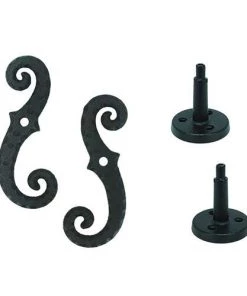 Shutters By Design Scroll Cast Iron Post Mounted Shutter Tiebacks - 2 Pack