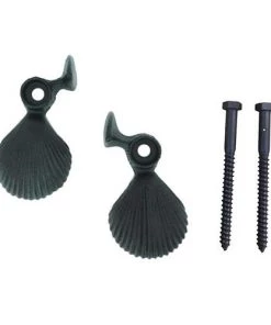 Shutters By Design Shell Shutter Cast Iron Lag Tiebacks - 2 Pack