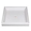 E. L. Mustee E.L. Mustee Durabase 32"W X 32"D White Single Curb Shower Base With Center Drain 1 E. L. Mustee E.L. Mustee Durabase 32"W X 32"D White Single Curb Shower Base With Center Drain -Zenna Home || Shutters By Design || Mustee Sales SquareM 2