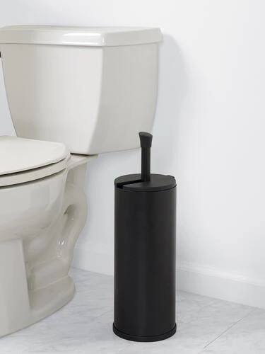 Zenna Home® Black Freestanding Toilet Paper Roll Reserve 5 Zenna Home® Black Freestanding Toilet Paper Roll Reserve - Image 3