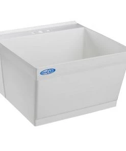 E. L. Mustee Mustee® UtilaTub® 23"W X 23.5"D White Thermoplastic Wall-Mount Laundry/Utility Sink