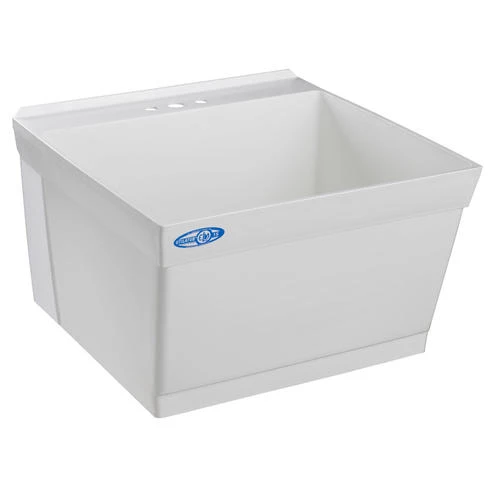 E. L. Mustee Mustee® UtilaTub® 23"W X 23.5"D White Thermoplastic Wall-Mount Laundry/Utility Sink 3 E. L. Mustee Mustee® UtilaTub® 23"W X 23.5"D White Thermoplastic Wall-Mount Laundry/Utility Sink