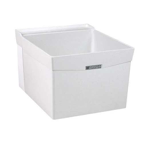 E. L. Mustee Mustee® UtilaTub® 20"W X 24"D White Durastone® Wall-Mount Laundry/Utility Sink 3 E. L. Mustee Mustee® UtilaTub® 20"W X 24"D White Durastone® Wall-Mount Laundry/Utility Sink
