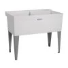 E. L. Mustee Mustee® UtilaTwin 40"W X 24"D White Thermoplastic Floor-Mount Laundry/Utility Sink 1 E. L. Mustee Mustee® UtilaTwin 40"W X 24"D White Thermoplastic Floor-Mount Laundry/Utility Sink -Zenna Home || Shutters By Design || Mustee Sales mustee27f2.jpg