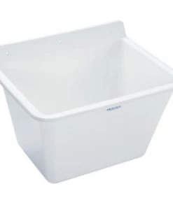 E. L. Mustee Mustee® UtilaSink® 22"W X 16-7/8"D White Polypropylene Wall-Mount Laundry/Utility Sink