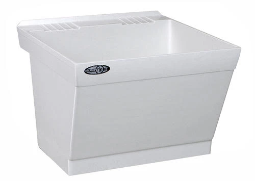 E. L. Mustee Mustee® UtilaTub® 23"W X 23.5"D White Durastone® Wall-Mount Laundry/Utility Sink 3 E. L. Mustee Mustee® UtilaTub® 23"W X 23.5"D White Durastone® Wall-Mount Laundry/Utility Sink