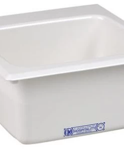 E. L. Mustee Mustee® Drop-In 15" White Fiberglass Single Bowl Bar/Prep Sink