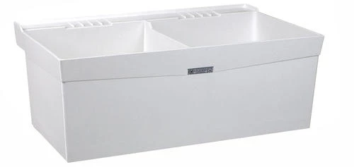 E. L. Mustee Mustee® UtilaTwin 40"W X 24"D White Fiberglass Wall-Mount Laundry/Utility Sink 3 E. L. Mustee Mustee® UtilaTwin 40"W X 24"D White Fiberglass Wall-Mount Laundry/Utility Sink