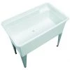 E. L. Mustee Mustee® UtilaTub® 40"W X 24"D White Polypropylene Floor-Mount Laundry/Utility Sink 1 E. L. Mustee Mustee® UtilaTub® 40"W X 24"D White Polypropylene Floor-Mount Laundry/Utility Sink -Zenna Home || Shutters By Design || Mustee Sales mustee 28f