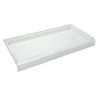 E. L. Mustee E.L. Mustee Caregiver ShowerTub 60"W X 30"D White Single Curb Shower Base With Right Drain 2 E. L. Mustee E.L. Mustee Caregiver ShowerTub 60"W X 30"D White Single Curb Shower Base With Right Drain -Zenna Home || Shutters By Design || Mustee Sales mustee 3060R