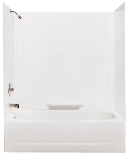 E. L. Mustee Mustee Durawall 60"W X 30"H X 58"H White Bathtub Wall Surround (3-Piece) 3 E. L. Mustee Mustee Durawall 60"W X 30"H X 58"H White Bathtub Wall Surround (3-Piece)