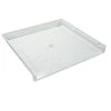 E. L. Mustee E.L. Mustee CareGiver 39"W X 37"D White Barrier-Free Shower Base With Center Drain