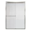 E. L. Mustee E.L. Mustee Stylemate 47"W X 69"H Brushed Nickel Semi-Frameless Sliding Shower Door With Clear Glass 1 E. L. Mustee E.L. Mustee Stylemate 47"W X 69"H Brushed Nickel Semi-Frameless Sliding Shower Door With Clear Glass -Zenna Home || Shutters By Design || Mustee Sales mustee 48.407BN