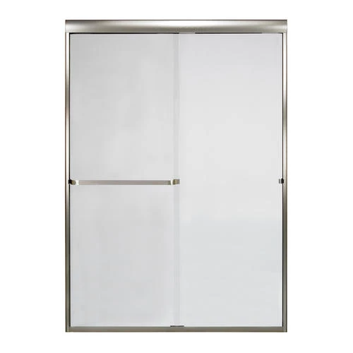 E. L. Mustee E.L. Mustee Stylemate 47"W X 69"H Brushed Nickel Semi-Frameless Sliding Shower Door With Clear Glass 3 E. L. Mustee E.L. Mustee Stylemate 47"W X 69"H Brushed Nickel Semi-Frameless Sliding Shower Door With Clear Glass