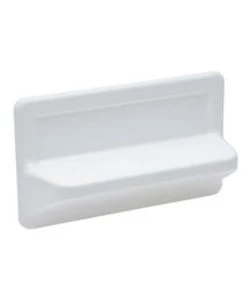 E. L. Mustee E.L. Mustee Varistone 7" White Shower Shelf