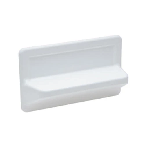 E. L. Mustee E.L. Mustee Varistone 7" White Shower Shelf 3 E. L. Mustee E.L. Mustee Varistone 7" White Shower Shelf