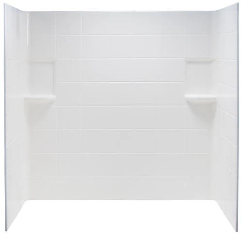 E. L. Mustee Mustee Durawall 60"W X 30"D X 59"H White Bathtub Wall Surround (3-Piece) 3 E. L. Mustee Mustee Durawall 60"W X 30"D X 59"H White Bathtub Wall Surround (3-Piece)