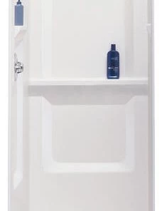 E. L. Mustee Mustee Durawall 32"W X 32"D X 73-1/4"H White Shower Wall Surround (3-Piece)