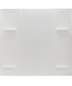 E. L. Mustee Mustee Stylemate 60"W X 30"D X 55"H White Bathtub Wall Surround (5-Piece)