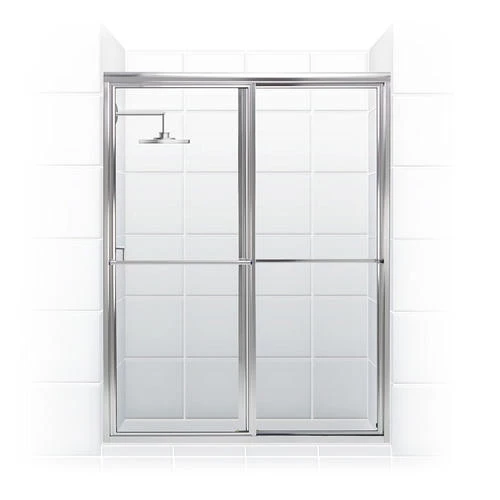 E. L. Mustee E.L. Mustee Stylemate 59"W X 69"H Chrome Framed Sliding Shower Door With Clear Glass 3 E. L. Mustee E.L. Mustee Stylemate 59"W X 69"H Chrome Framed Sliding Shower Door With Clear Glass