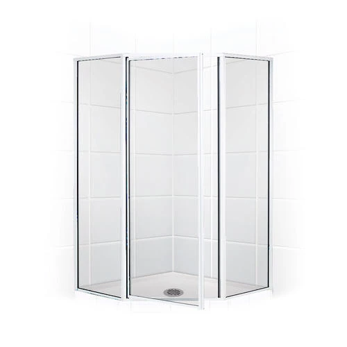 E. L. Mustee E.L. Mustee Stylemate 24.375" X 70" Chrome Framed Pivot Neo-Angle Shower Enclosure With Clear Glass 3 E. L. Mustee E.L. Mustee Stylemate 24.375" X 70" Chrome Framed Pivot Neo-Angle Shower Enclosure With Clear Glass