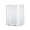 E. L. Mustee E.L. Mustee Stylemate 19.5" X 24.375" X 19.5" X 70" Chrome Framed Pivot Neo-Angle Shower Enclosure With Clear Glass -Zenna Home || Shutters By Design || Mustee Sales mustee neoangle clear chrome 2